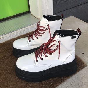 Coolway Grove white chunky boots!!